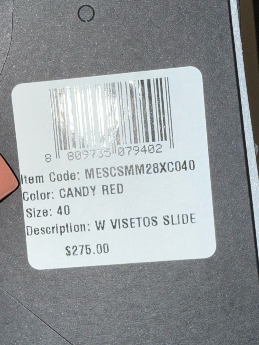 MCM Candy Red Logo Slide Sandals - Picture 5 of 5